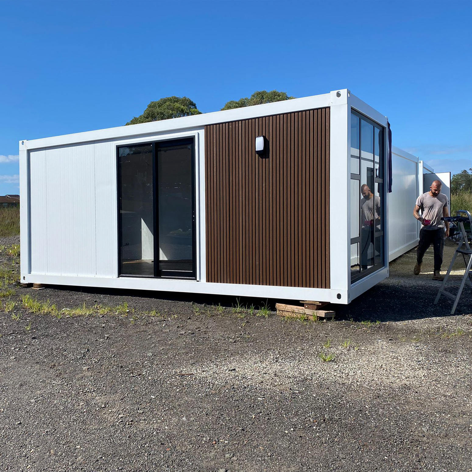 Classic Container House with Big Glass